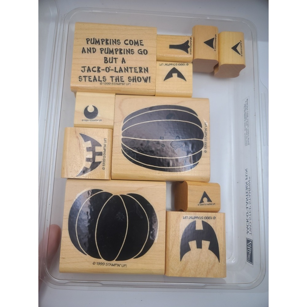 STAMPIN UP JACK-O-LANTERN FUN 1999 Pumpkin Faces Kit Clean Unused Halloween